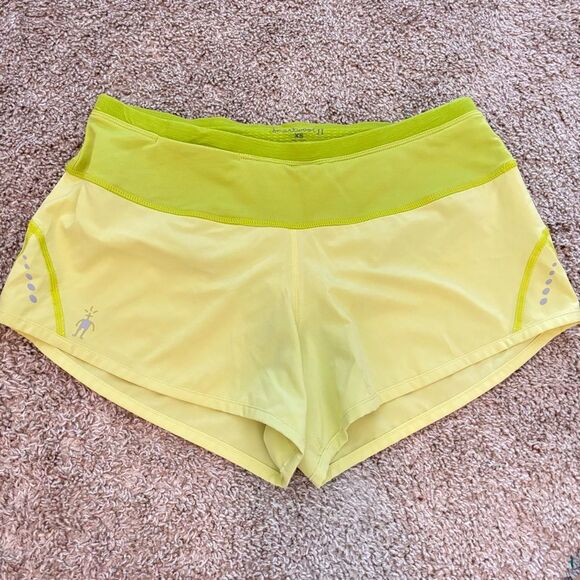 Smartwool Womens PhD Running Shorts Neon Yellow XS - Picture 1 of 5